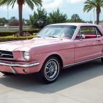 Donna Michelle 1965 Playboy Playmate Pink Ford Mustang