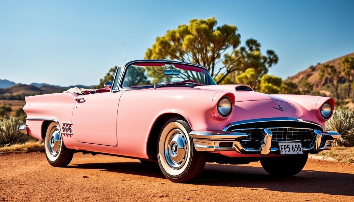 classic car design of the Playmate Pink Convertible